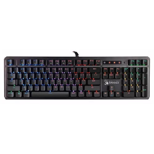 Клавиатура A4Tech B975 механическая черный USB Multimedia for gamer LED (подставка для запястий) кабель 1.8м