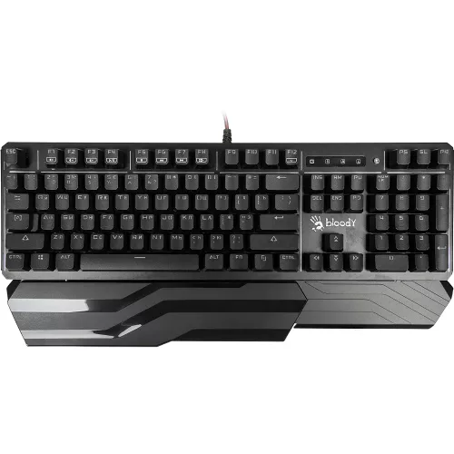 Клавиатура A4Tech B975 механическая черный USB Multimedia for gamer LED (подставка для запястий) кабель 1.8м