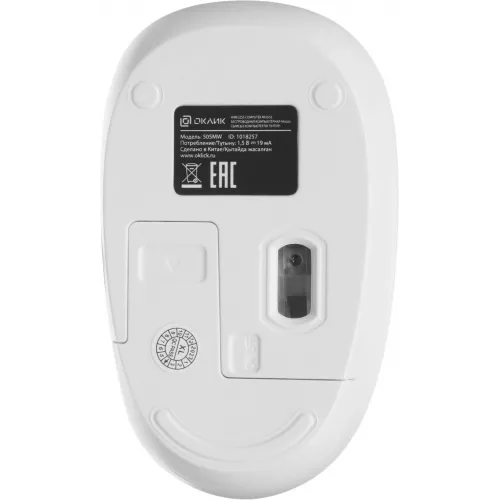 Мышь Оклик 505MW белый оптическая 1000dpi беспров. USB для ноутбука 3but (1018257)