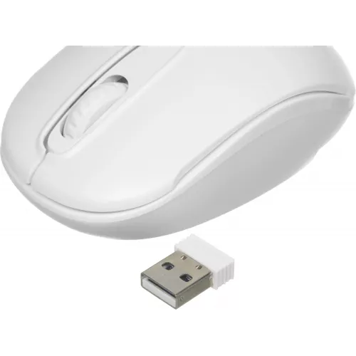 Мышь Оклик 505MW белый оптическая 1000dpi беспров. USB для ноутбука 3but (1018257)