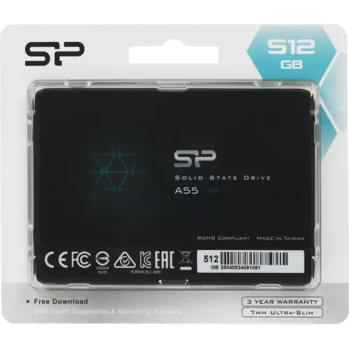 Накопитель SSD Silicon Power SATA-III 512GB SP512GBSS3A55S25 Ace A55 2.5"