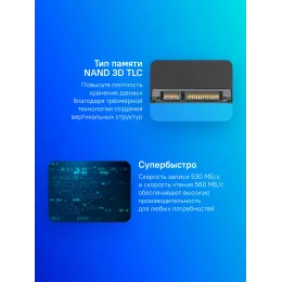 Накопитель SSD Silicon Power SATA-III 512GB SP512GBSS3A55S25 Ace A55 2.5"