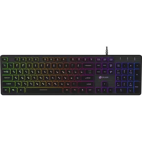 Клавиатура Оклик 550ML черный USB slim Multimedia LED (1061617) кабель 1.5м