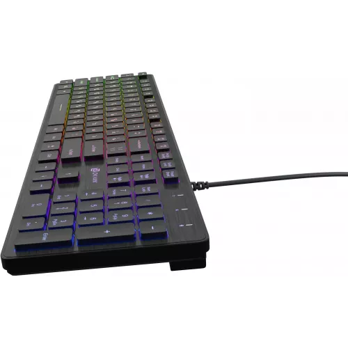 Клавиатура Оклик 550ML черный USB slim Multimedia LED (1061617) кабель 1.5м