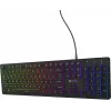 Клавиатура Оклик 550ML черный USB slim Multimedia LED (1061617) кабель 1.5м