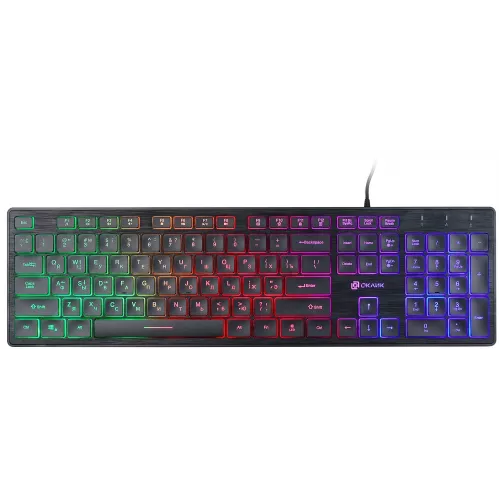 Клавиатура Оклик 550ML черный USB slim Multimedia LED (1061617) кабель 1.5м