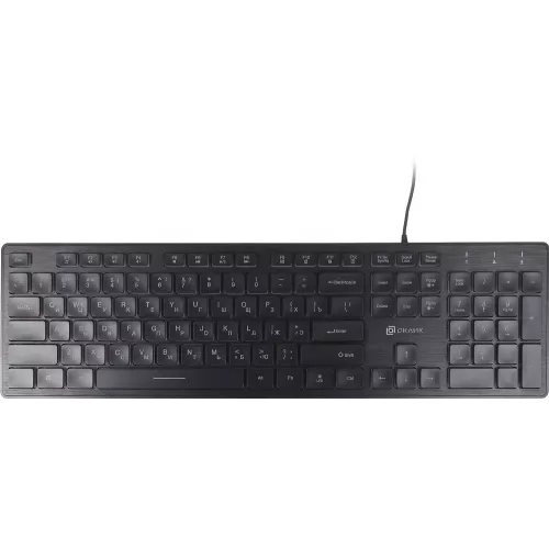 Клавиатура Оклик 550ML черный USB slim Multimedia LED (1061617) кабель 1.5м
