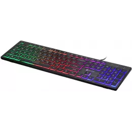 Клавиатура Оклик 550ML черный USB slim Multimedia LED (1061617) кабель 1.5м