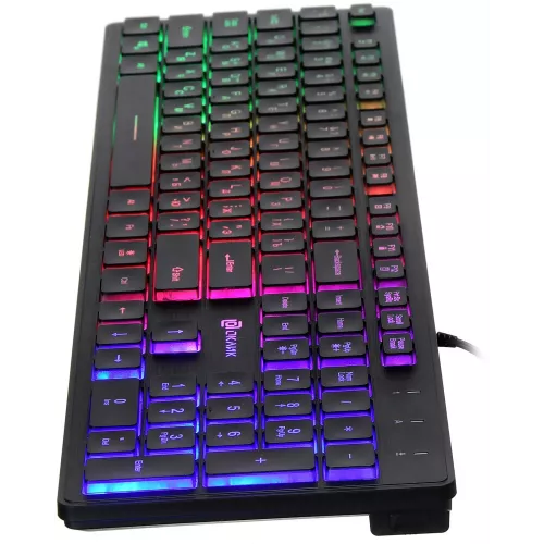 Клавиатура Оклик 550ML черный USB slim Multimedia LED (1061617) кабель 1.5м