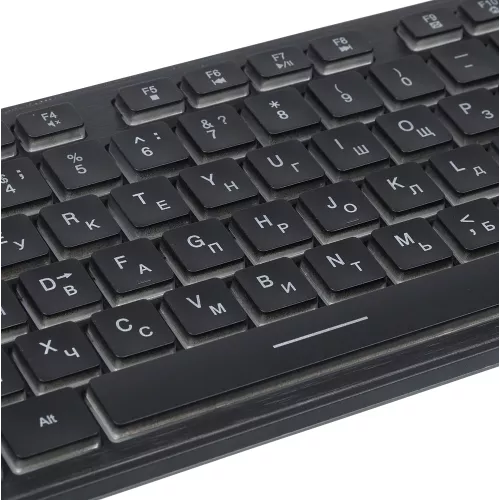 Клавиатура Оклик 550ML черный USB slim Multimedia LED (1061617) кабель 1.5м