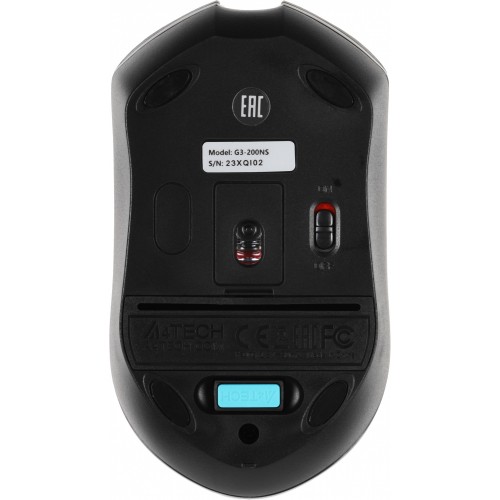 Мышь A4Tech V-Track G3-200NS черный оптическая 1200dpi беспров. USB 3but