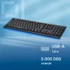 Клавиатура Оклик 120M черный USB (1083044) кабель 1.6м
