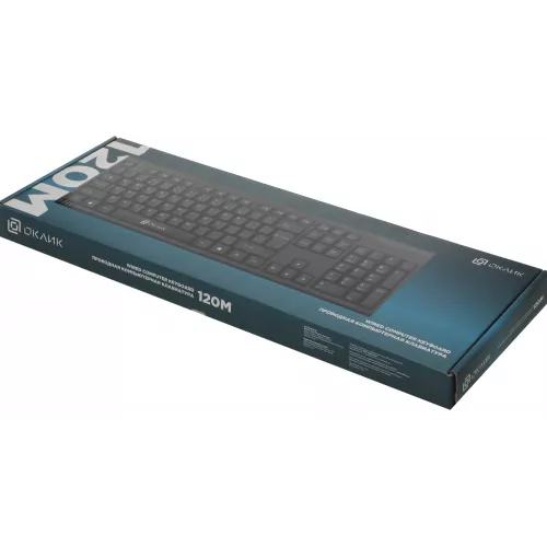 Клавиатура Оклик 120M черный USB (1083044) кабель 1.6м
