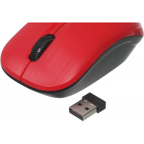 Мышь Оклик 525MW черный/красный оптическая 1000dpi беспров. USB для ноутбука 3but (1090720)
