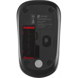 Мышь Оклик 525MW черный/красный оптическая 1000dpi беспров. USB для ноутбука 3but (1090720)