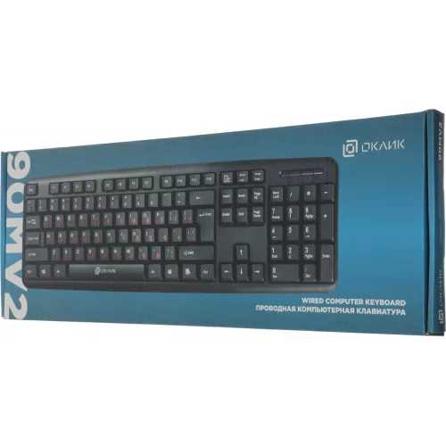 Клавиатура Оклик 90MV2 черный USB (1185967) кабель 1.8м