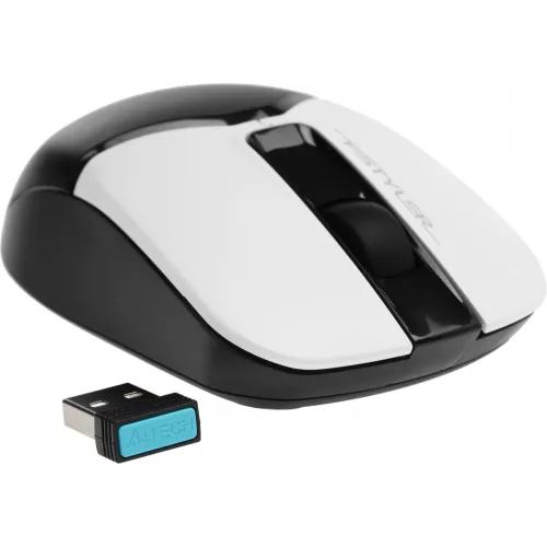 Мышь A4Tech Fstyler FB12 белый/черный оптическая 1200dpi беспров. BT/Radio USB 3but (FB12 PANDA)
