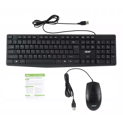 Клавиатура + мышь Acer OMW141 клав:черный мышь:черный USB (ZL.MCEEE.01M)