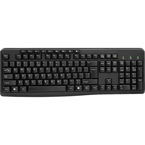 Клавиатура Оклик 305M черный USB Multimedia (1659987) кабель 1.6м