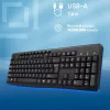 Клавиатура Оклик 305M черный USB Multimedia (1659987) кабель 1.6м
