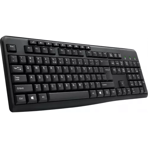 Клавиатура Оклик 305M черный USB Multimedia (1659987) кабель 1.6м