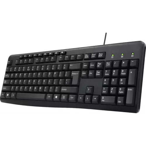 Клавиатура Оклик 305M черный USB Multimedia (1659987) кабель 1.6м