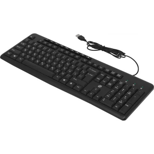 Клавиатура Оклик 305M черный USB Multimedia (1659987) кабель 1.6м
