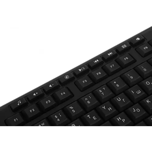 Клавиатура Оклик 305M черный USB Multimedia (1659987) кабель 1.6м