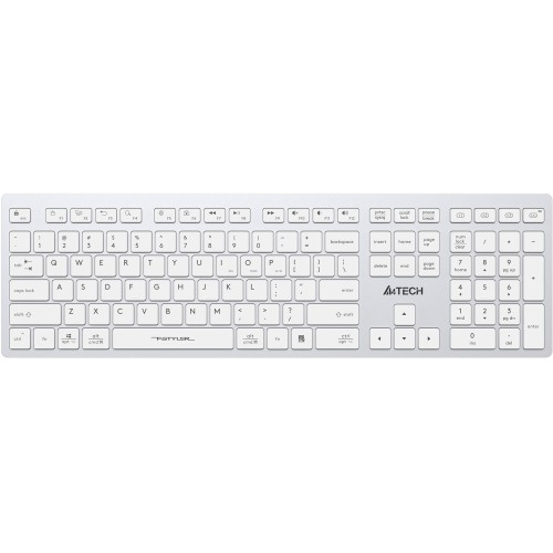 Клавиатура A4Tech FBX50C белый USB беспроводная BT/Radio slim Multimedia (FBX50C WHITE)