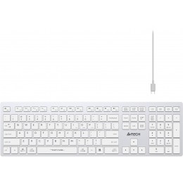 Клавиатура A4Tech FBX50C белый USB беспроводная BT/Radio slim Multimedia (FBX50C WHITE)