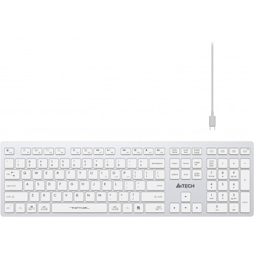 Клавиатура A4Tech FBX50C белый USB беспроводная BT/Radio slim Multimedia (FBX50C WHITE)
