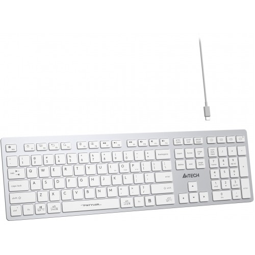 Клавиатура A4Tech FBX50C белый USB беспроводная BT/Radio slim Multimedia (FBX50C WHITE)