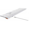 Клавиатура A4Tech FBX50C белый USB беспроводная BT/Radio slim Multimedia (FBX50C WHITE)