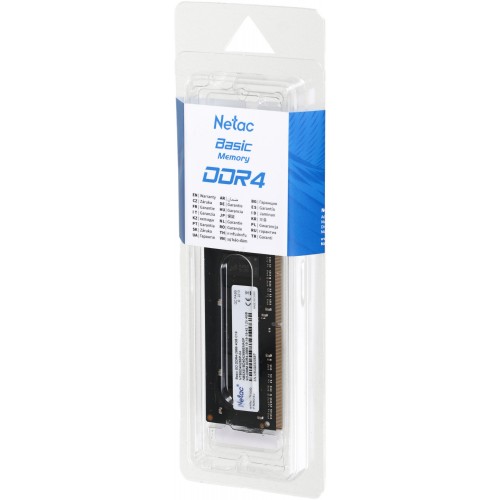 Память DDR4 4Gb 2666MHz Netac NTBSD4N26SP-04 Basic RTL PC4-21300 CL19 SO-DIMM 260-pin 1.2В single rank Ret