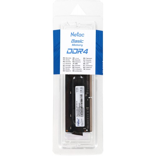 Память DDR4 4Gb 2666MHz Netac NTBSD4N26SP-04 Basic RTL PC4-21300 CL19 SO-DIMM 260-pin 1.2В single rank Ret