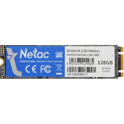 Накопитель SSD Netac SATA-III 128GB NT01N535N-128G-N8X N535N M.2 2280