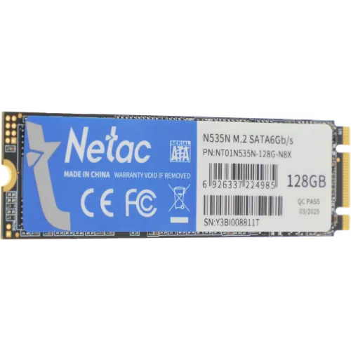 Накопитель SSD Netac SATA-III 128GB NT01N535N-128G-N8X N535N M.2 2280