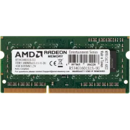 Память DDR3 4Gb 1600MHz AMD R534G1601S1S-UG RTL PC3-12800 CL11 SO-DIMM 204-pin 1.5В Ret