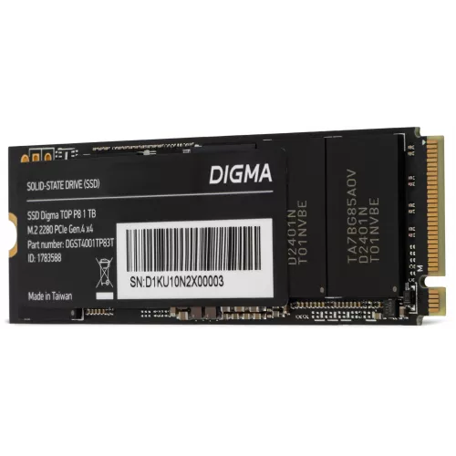 Накопитель SSD Digma PCIe 4.0 x4 1TB DGST4001TP83T Top P8 M.2 2280