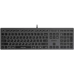 Клавиатура A4Tech FX60H серый USB slim LED (FX60H GREY/WHITE) кабель 1.5м