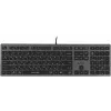 Клавиатура A4Tech FX60H серый USB slim LED (FX60H GREY/WHITE) кабель 1.5м