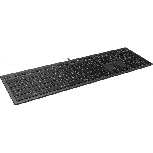 Клавиатура A4Tech FX60H серый USB slim LED (FX60H GREY/WHITE) кабель 1.5м