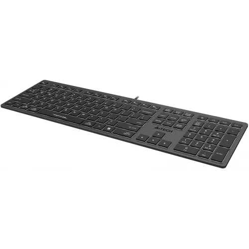 Клавиатура A4Tech FX60H серый USB slim LED (FX60H GREY/WHITE) кабель 1.5м