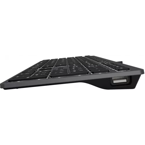 Клавиатура A4Tech FX60H серый USB slim LED (FX60H GREY/WHITE) кабель 1.5м