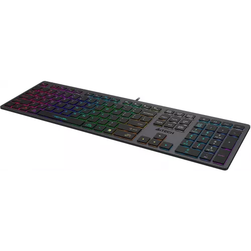 Клавиатура A4Tech FX60H серый USB slim LED (FX60H GREY/NEON) кабель 1.5м