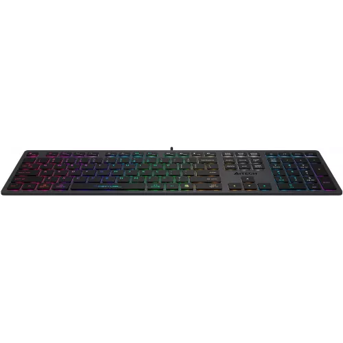Клавиатура A4Tech FX60H серый USB slim LED (FX60H GREY/NEON) кабель 1.5м