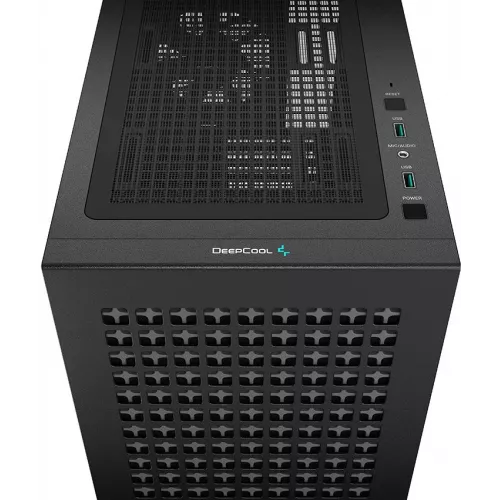 Корпус Deepcool CH370 черный без БП mATX 7x120mm 4x140mm 2xUSB3.0 audio bott PSU