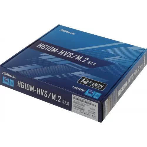 Материнская плата Asrock H610M-HVS/M.2 R2.0 Soc-1700 Intel H610 2xDDR4 mATX AC`97 8ch(7.1) GbLAN+VGA+HDMI