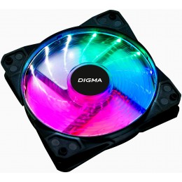Вентилятор для корпуса Digma DFAN-FRGB2 RGB 120х120x25 черный 3-pin 4-pin (Molex) 23дБ Ret