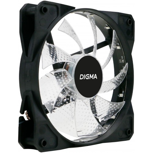 Вентилятор для корпуса Digma DFAN-FRGB2 RGB 120х120x25 черный 3-pin 4-pin (Molex) 23дБ Ret